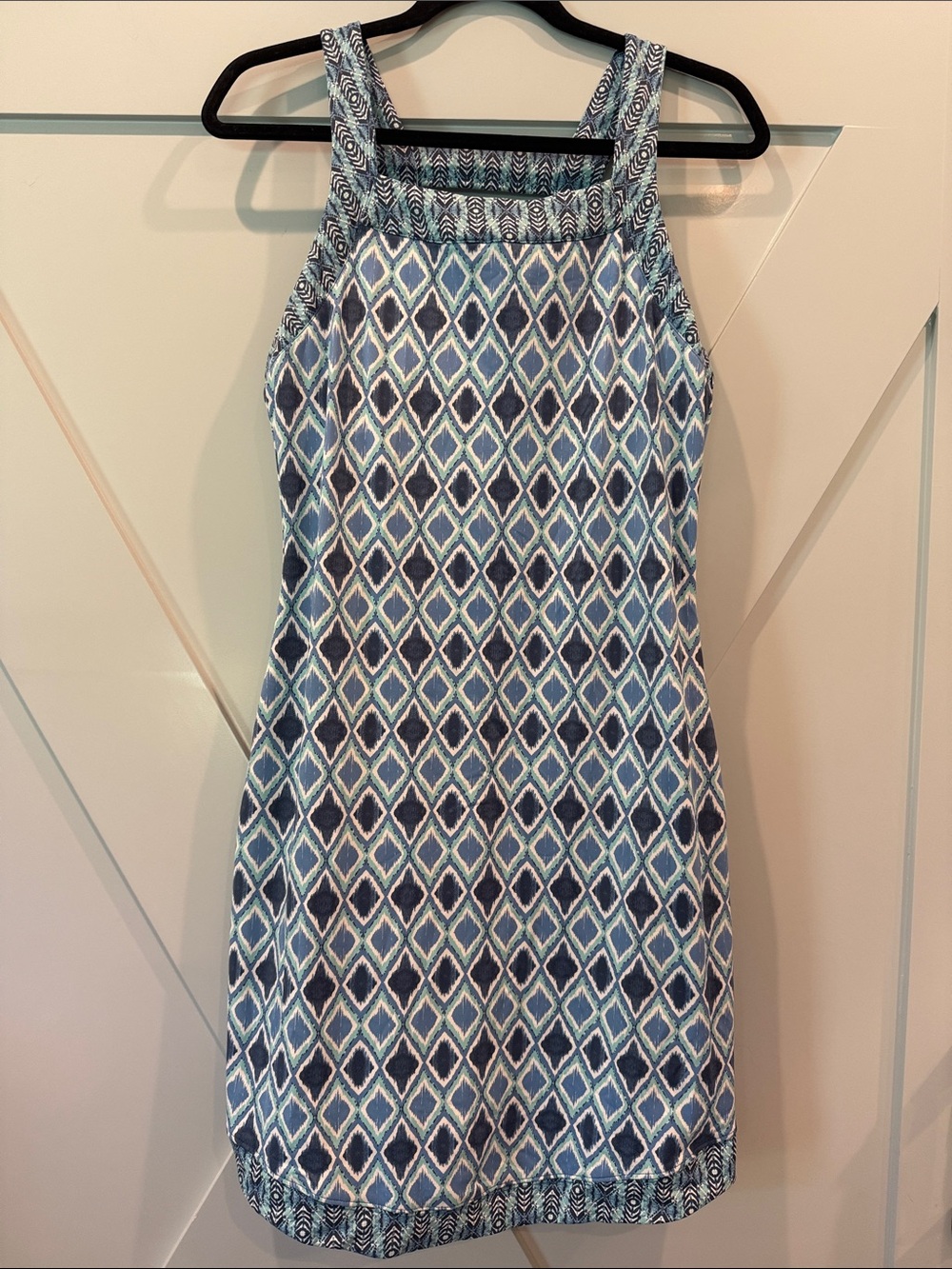 Title Nine Blue Geometric Midi Dress